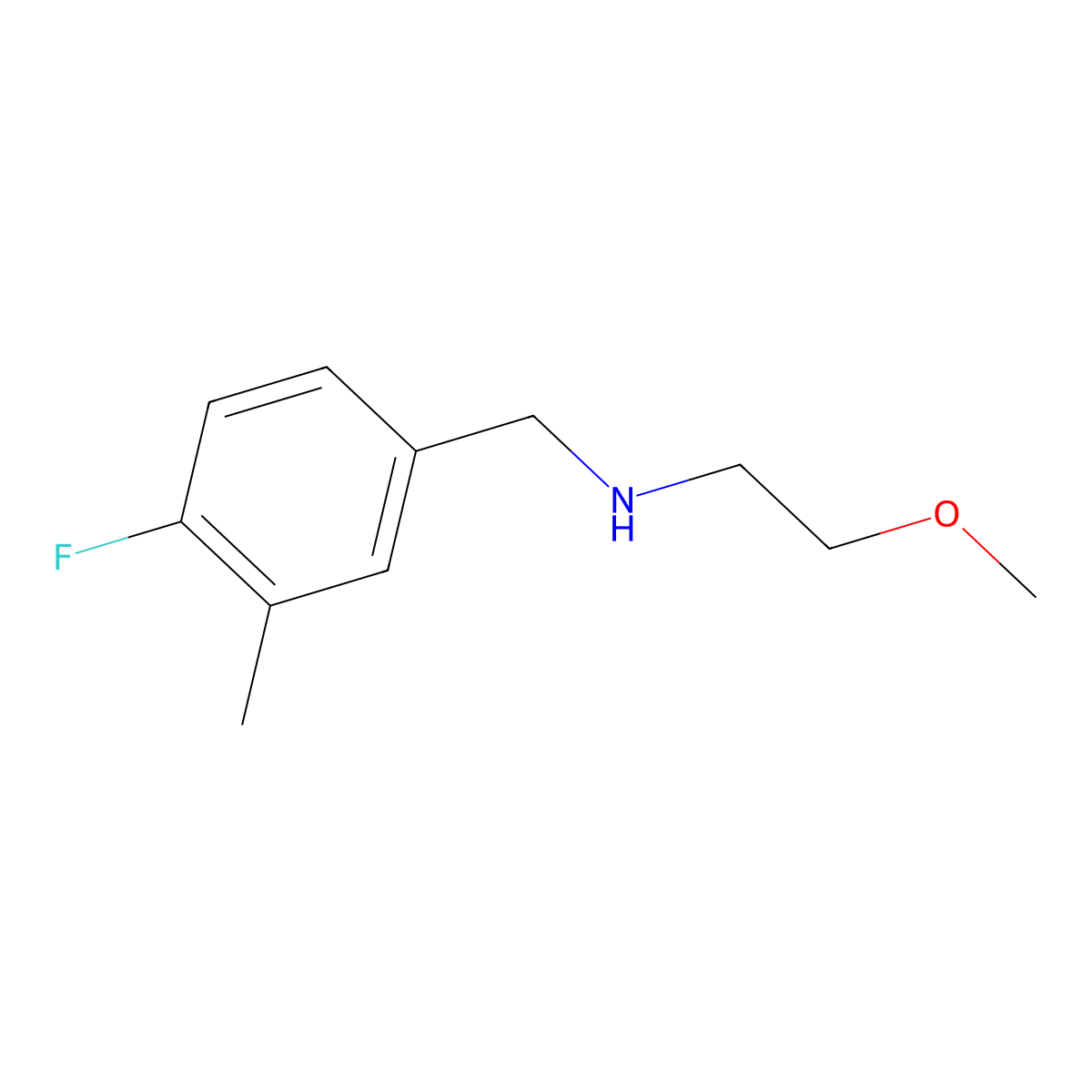 [(4-Fluoro-3-methylphenyl)methyl](2-methoxyethyl)amine molecular structure, CAS 1247110-72-0