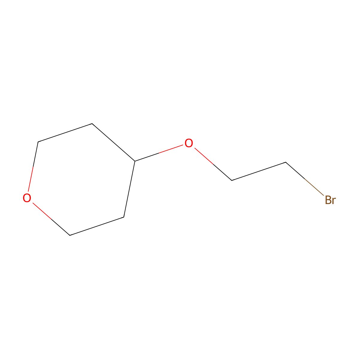 4-(2-Bromoethoxy)oxane molecular structure, CAS 1247111-63-2