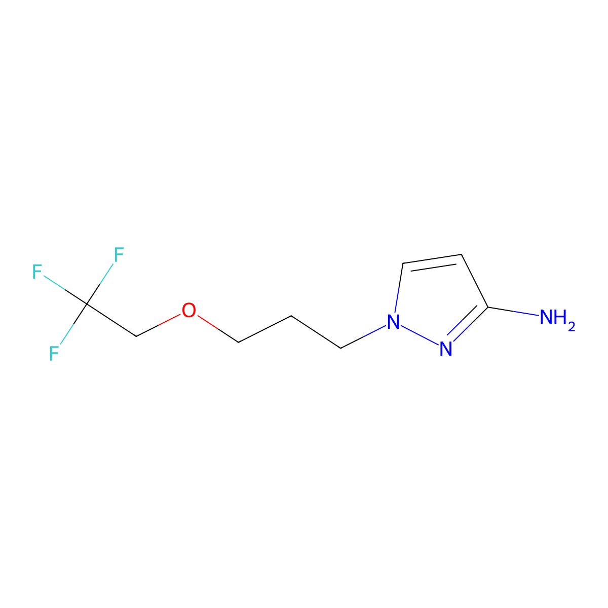 1-(3-(2,2,2-Trifluoroethoxy)propyl)-1h-pyrazol-3-amine molecular structure, CAS 1247114-07-3