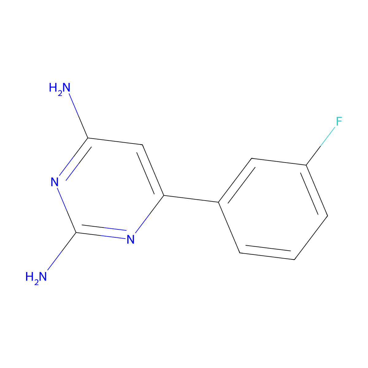 6-(3-Fluorophenyl)pyrimidine-2,4-diamine molecular structure, CAS 1247114-85-7