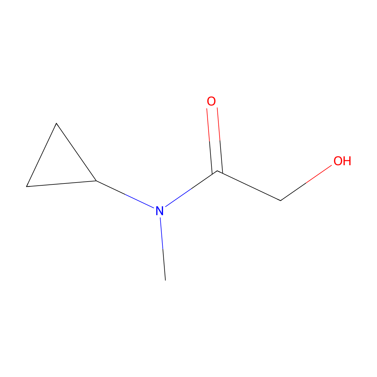 N-cyclopropyl-2-hydroxy-N-methylacetamide molecular structure, CAS 1247116-47-7