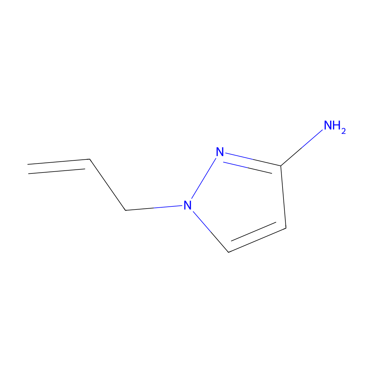 1-(Prop-2-en-1-yl)-1H-pyrazol-3-amine molecular structure, CAS 1247118-45-1