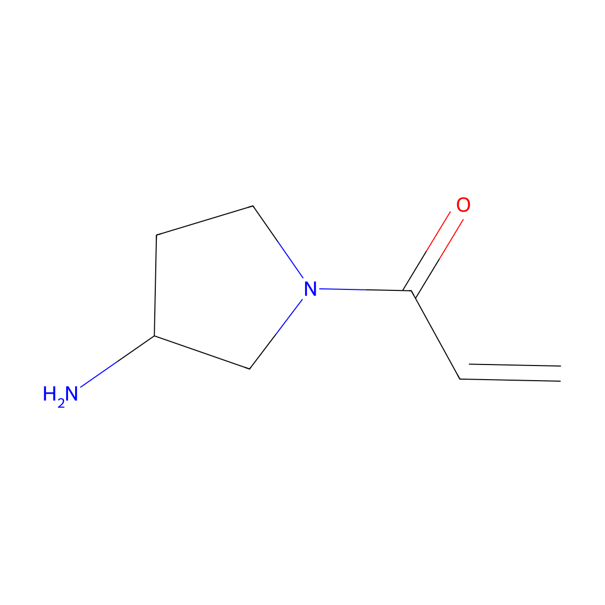 1-(3-Amino-1-pyrrolidinyl)-2-propen-1-one molecular structure, CAS 1247119-20-5