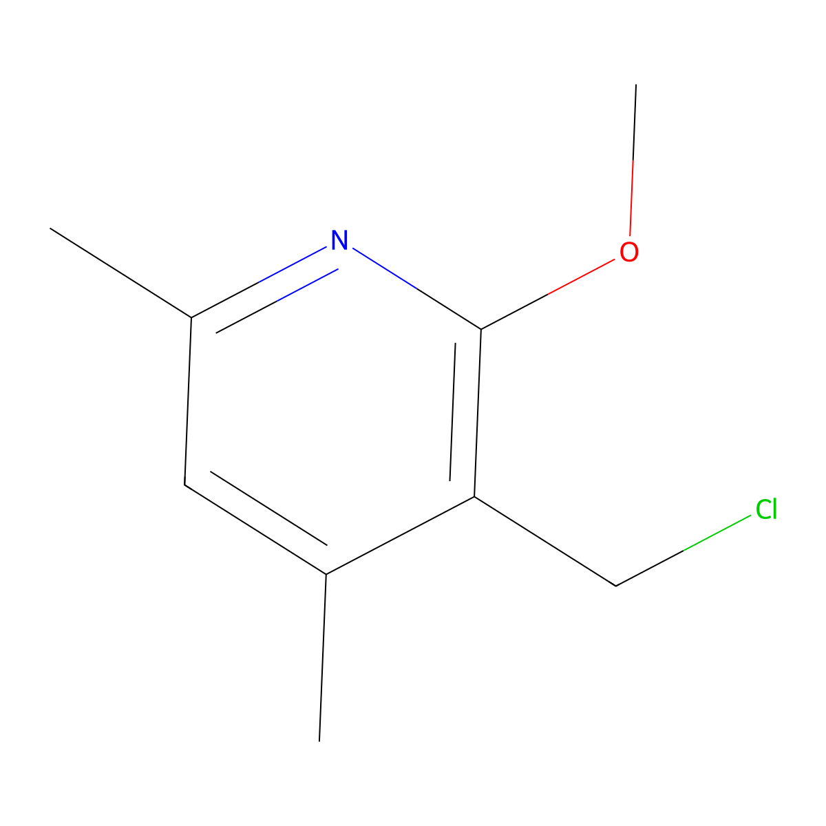 3-(Chloromethyl)-2-methoxy-4,6-dimethylpyridine molecular structure, CAS 1247119-70-5