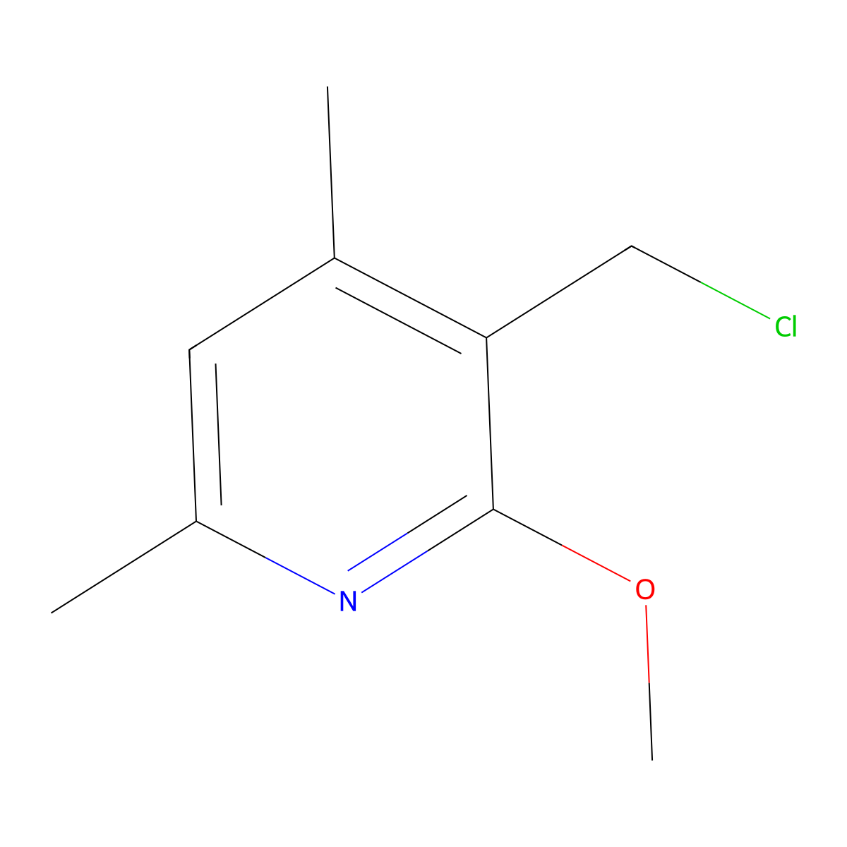 3-(Chloromethyl)-2-methoxy-4,6-dimethylpyridine molecular structure, CAS 1247119-70-5