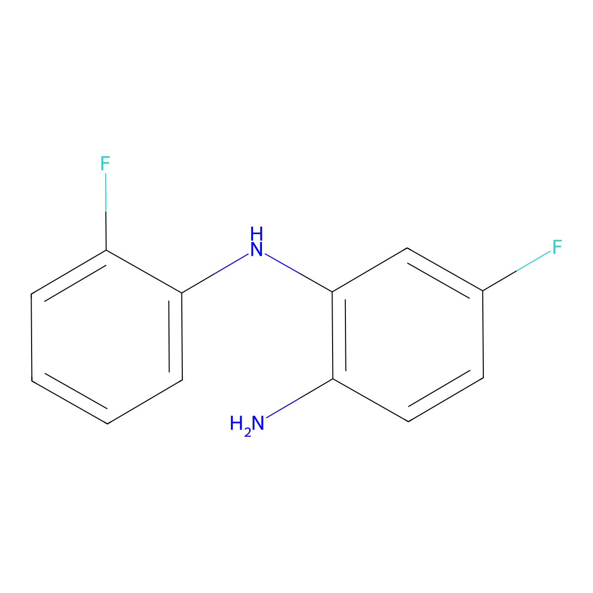 5-fluoro-N1-(2-fluorophenyl)benzene-1,2-diamine molecular structure, CAS 1247120-24-6
