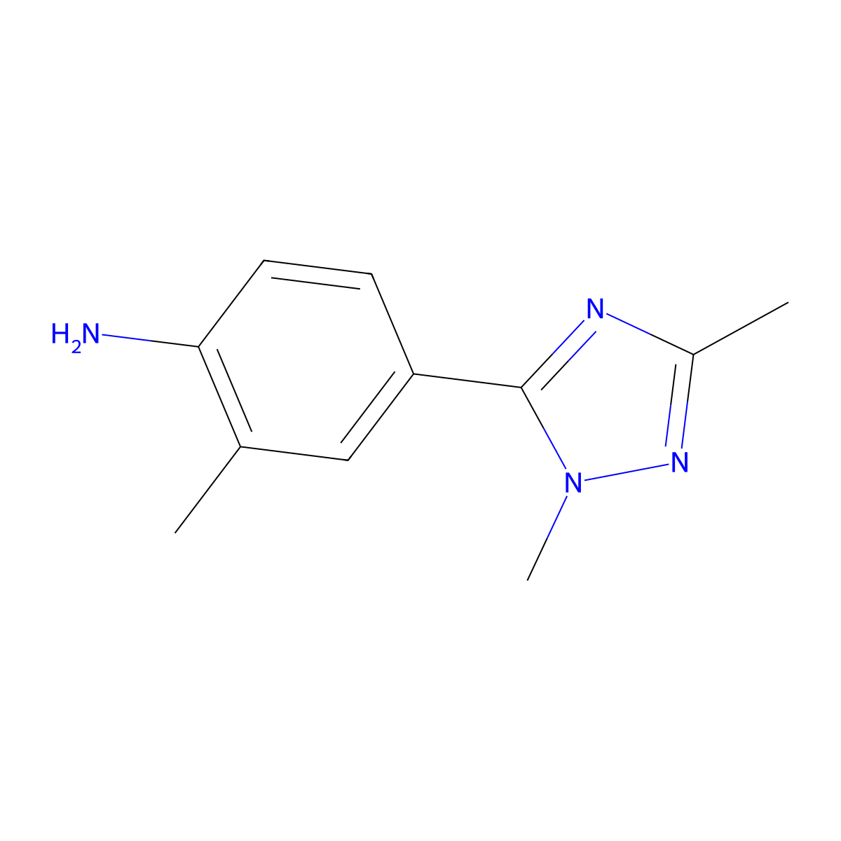 4-(1,3-Dimethyl-1h-1,2,4-triazol-5-yl)-2-methylaniline molecular structure, CAS 1247125-25-2