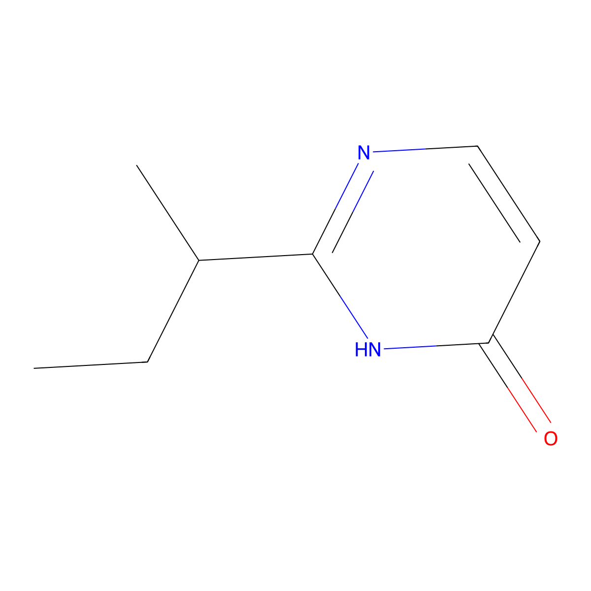 2-(Butan-2-yl)pyrimidin-4-ol molecular structure, CAS 1247126-79-9