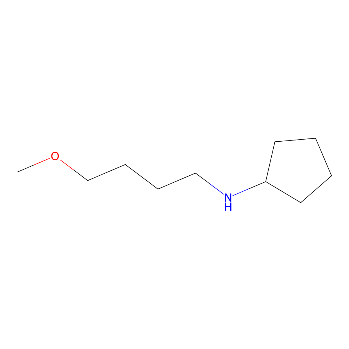N-(4-methoxybutyl)cyclopentanamine molecular structure, CAS 1247127-12-3