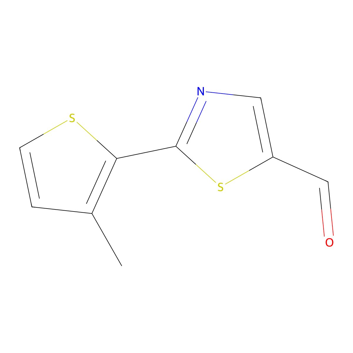 2-(3-Methylthiophen-2-yl)-1,3-thiazole-5-carbaldehyde molecular structure, CAS 1247128-01-3