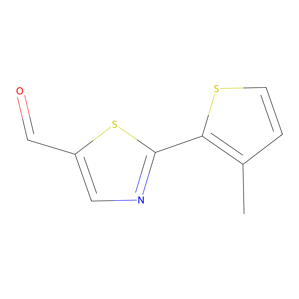 2-(3-Methylthiophen-2-yl)-1,3-thiazole-5-carbaldehyde molecular structure, CAS 1247128-01-3