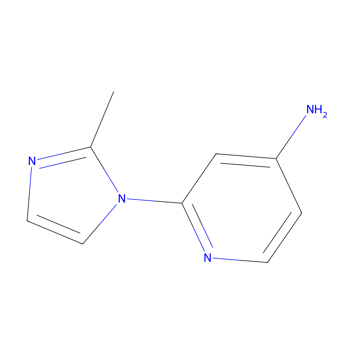 2-(2-Methyl-1H-imidazol-1-YL)pyridin-4-amine molecular structure, CAS 1247129-87-8