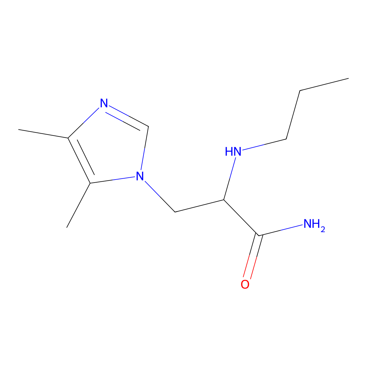 3-(4,5-Dimethyl-1h-imidazol-1-yl)-2-(propylamino)propanamide molecular structure, CAS 1247131-44-7
