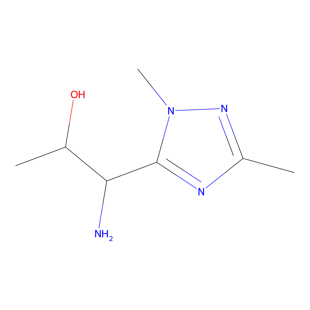 1-amino-1-(dimethyl-1H-1,2,4-triazol-5-yl)propan-2-ol molecular structure, CAS 1247131-63-0