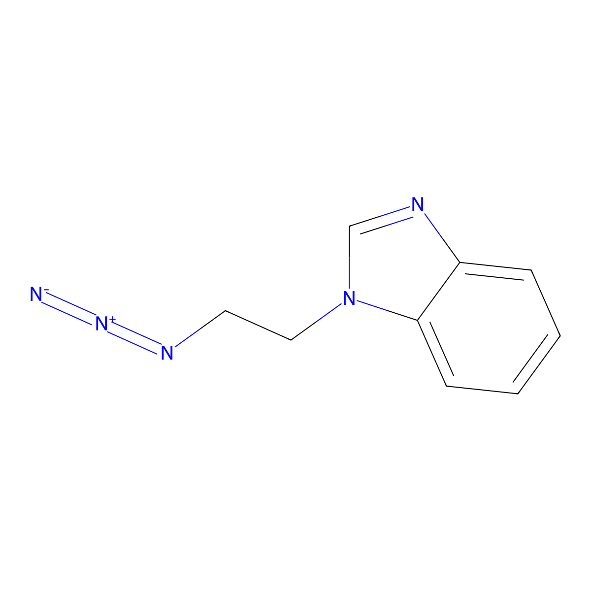 1-(2-azidoethyl)-1H-1,3-benzodiazole molecular structure, CAS 1247135-06-3