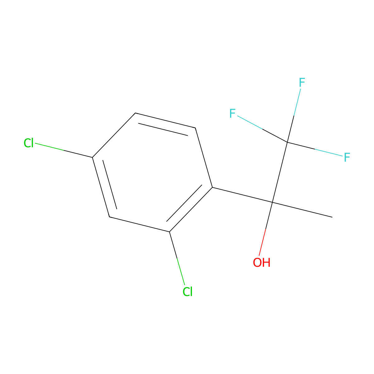 2-(2,4-Dichlorophenyl)-1,1,1-trifluoropropan-2-ol molecular structure, CAS 1247137-84-3
