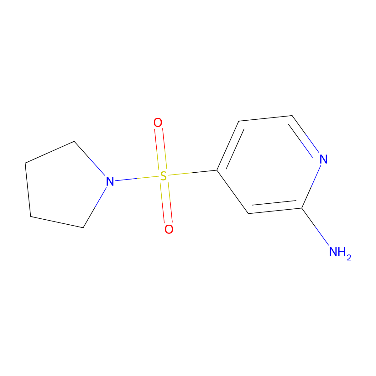 4-(Pyrrolidine-1-sulfonyl)pyridin-2-amine molecular structure, CAS 1247138-05-1