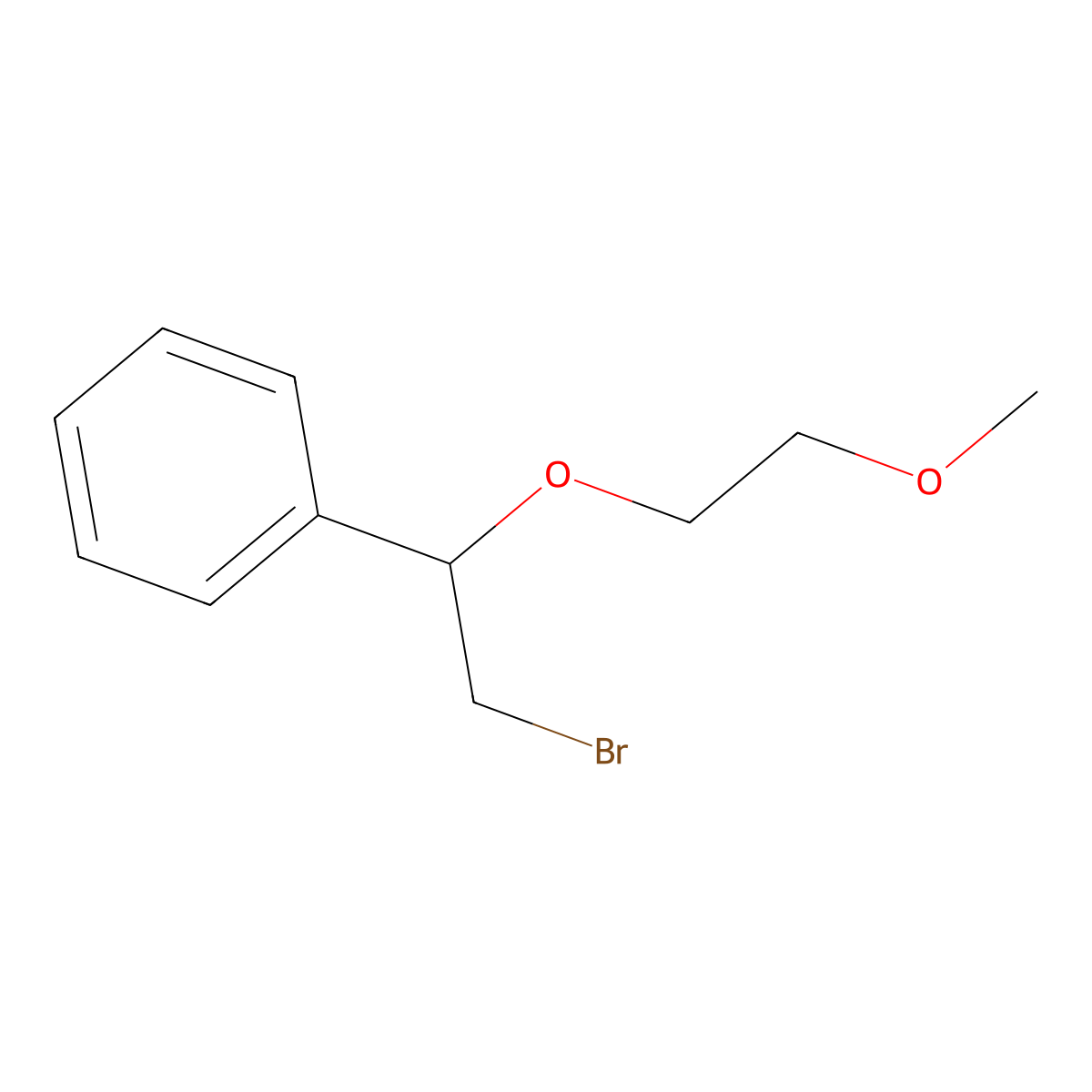 [2-Bromo-1-(2-methoxyethoxy)ethyl]benzene molecular structure, CAS 1247138-73-3