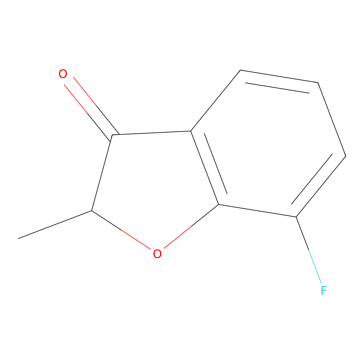 7-Fluoro-2-methyl-2,3-dihydro-1-benzofuran-3-one molecular structure, CAS 1247140-27-7