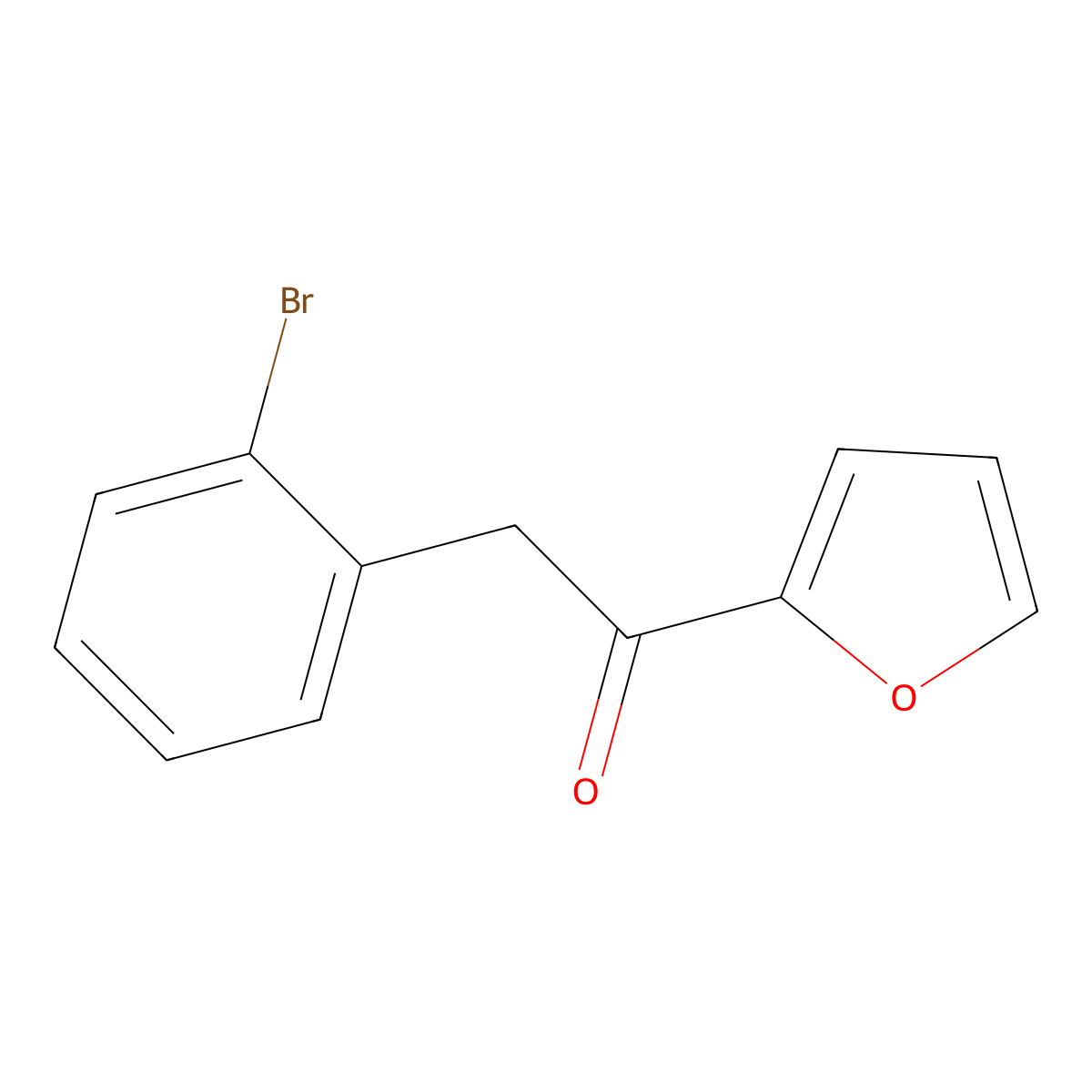 2-(2-Bromophenyl)-1-(furan-2-yl)ethan-1-one molecular structure, CAS 1247140-46-0