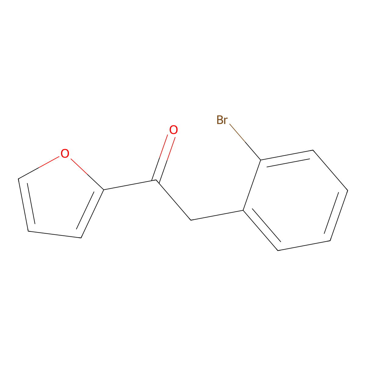 2-(2-Bromophenyl)-1-(furan-2-yl)ethan-1-one molecular structure, CAS 1247140-46-0