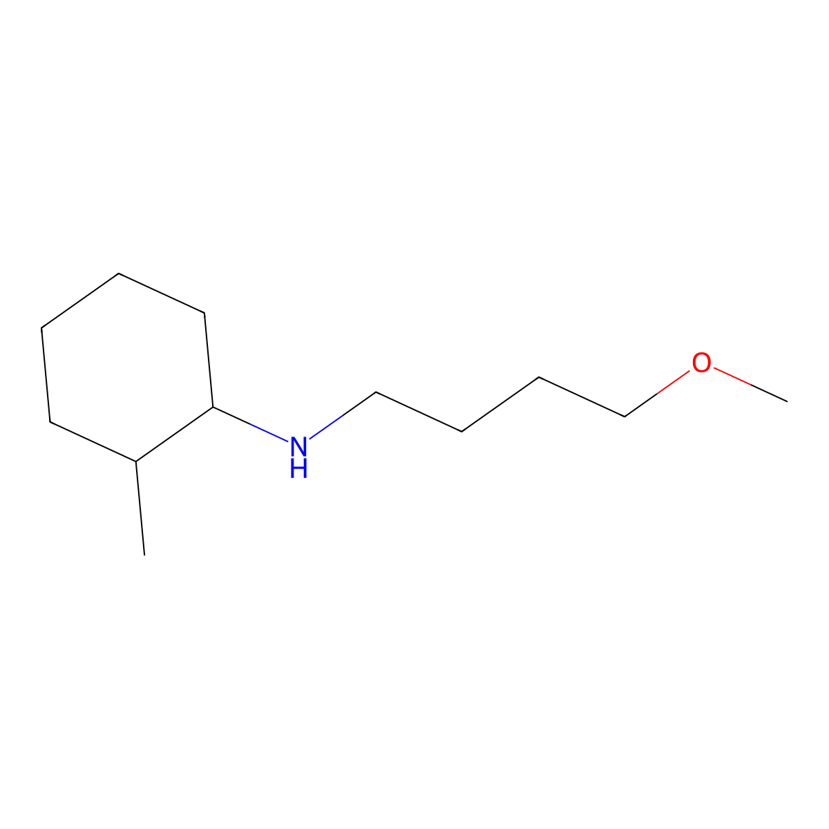 N-(4-methoxybutyl)-2-methylcyclohexan-1-amine molecular structure, CAS 1247141-21-4