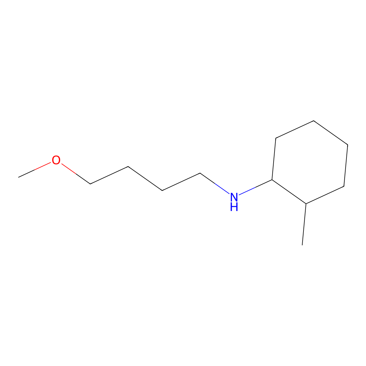 N-(4-methoxybutyl)-2-methylcyclohexan-1-amine molecular structure, CAS 1247141-21-4