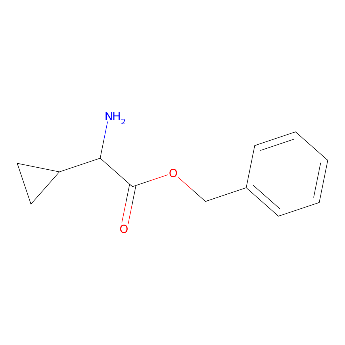 Benzyl 2-amino-2-cyclopropylacetate molecular structure, CAS 1247142-33-1
