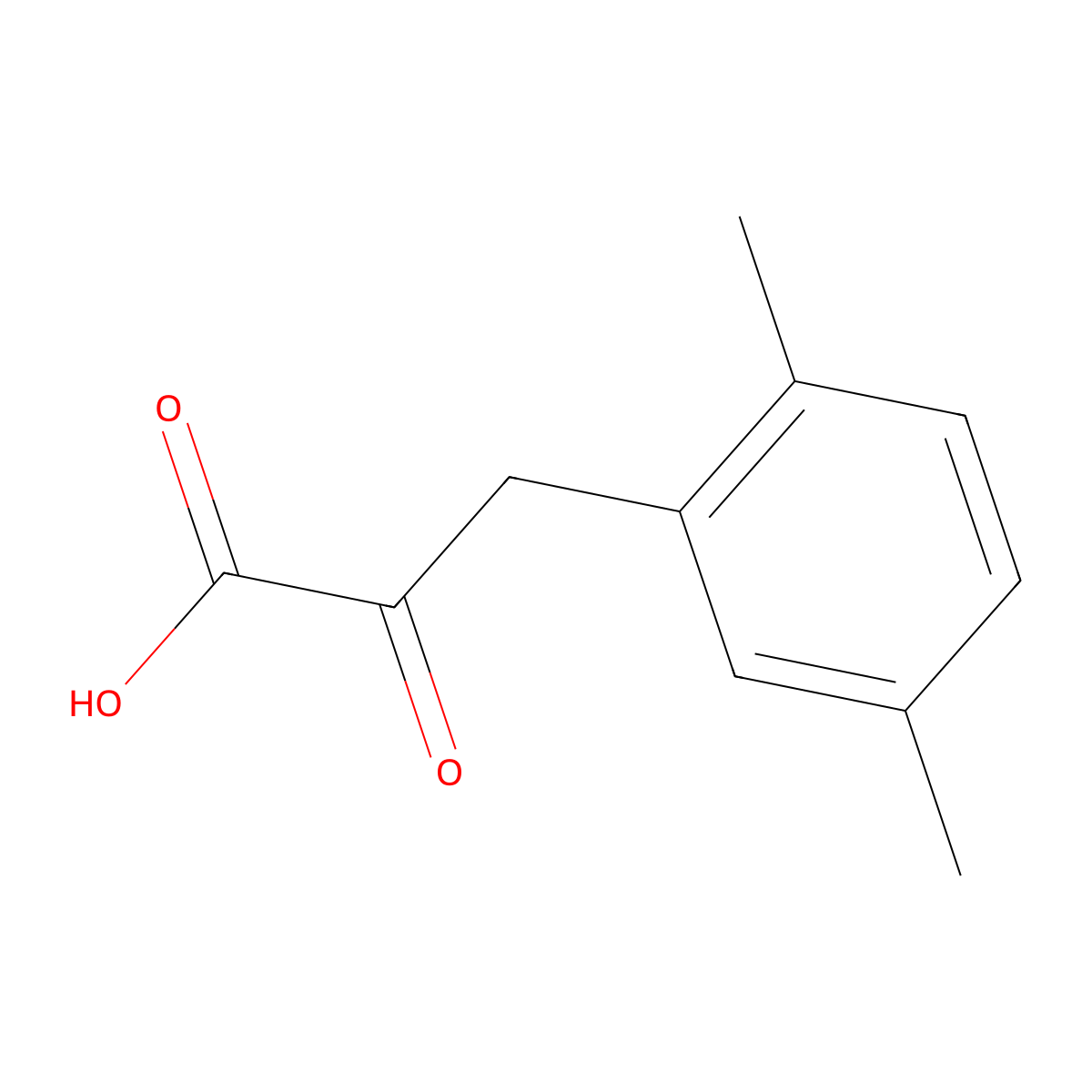 3-(2,5-Dimethylphenyl)-2-oxopropanoic acid molecular structure, CAS 1247145-65-8