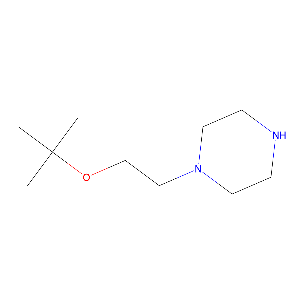 1-(2-Tert-butoxyethyl)piperazine molecular structure, CAS 1247151-20-7