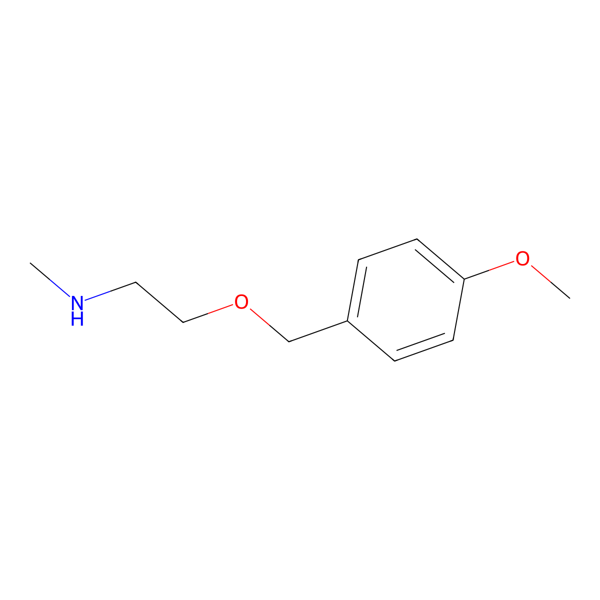 {2-[(4-Methoxyphenyl)methoxy]ethyl}(methyl)amine molecular structure, CAS 1247151-68-3