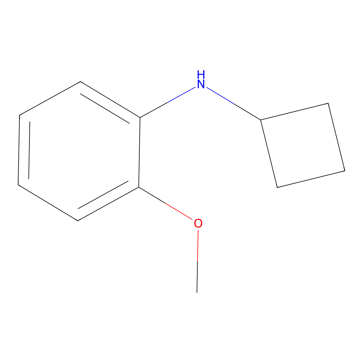 N-cyclobutyl-2-methoxyaniline molecular structure, CAS 1247153-22-5