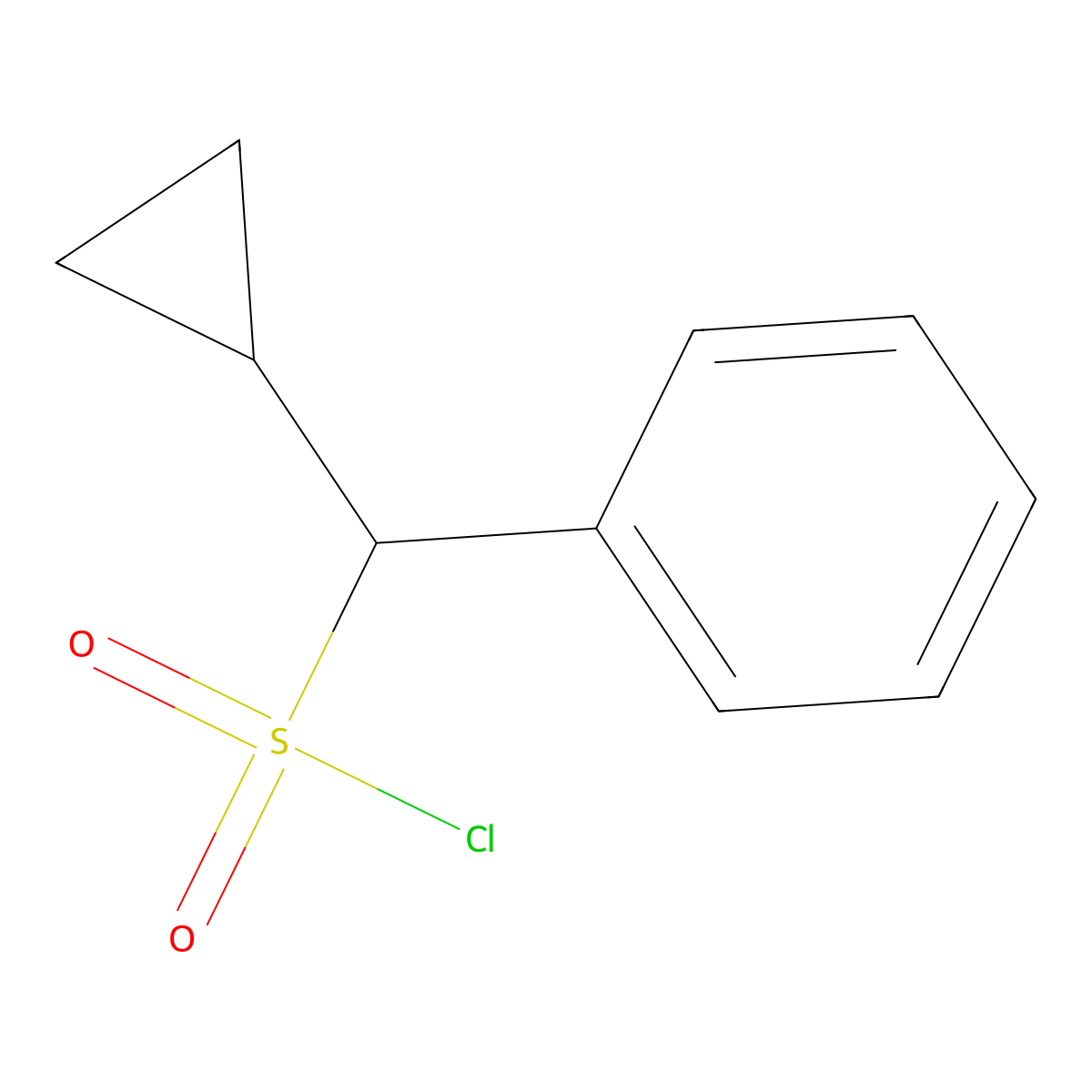 Cyclopropyl(phenyl)methanesulfonyl chloride molecular structure, CAS 1247153-23-6