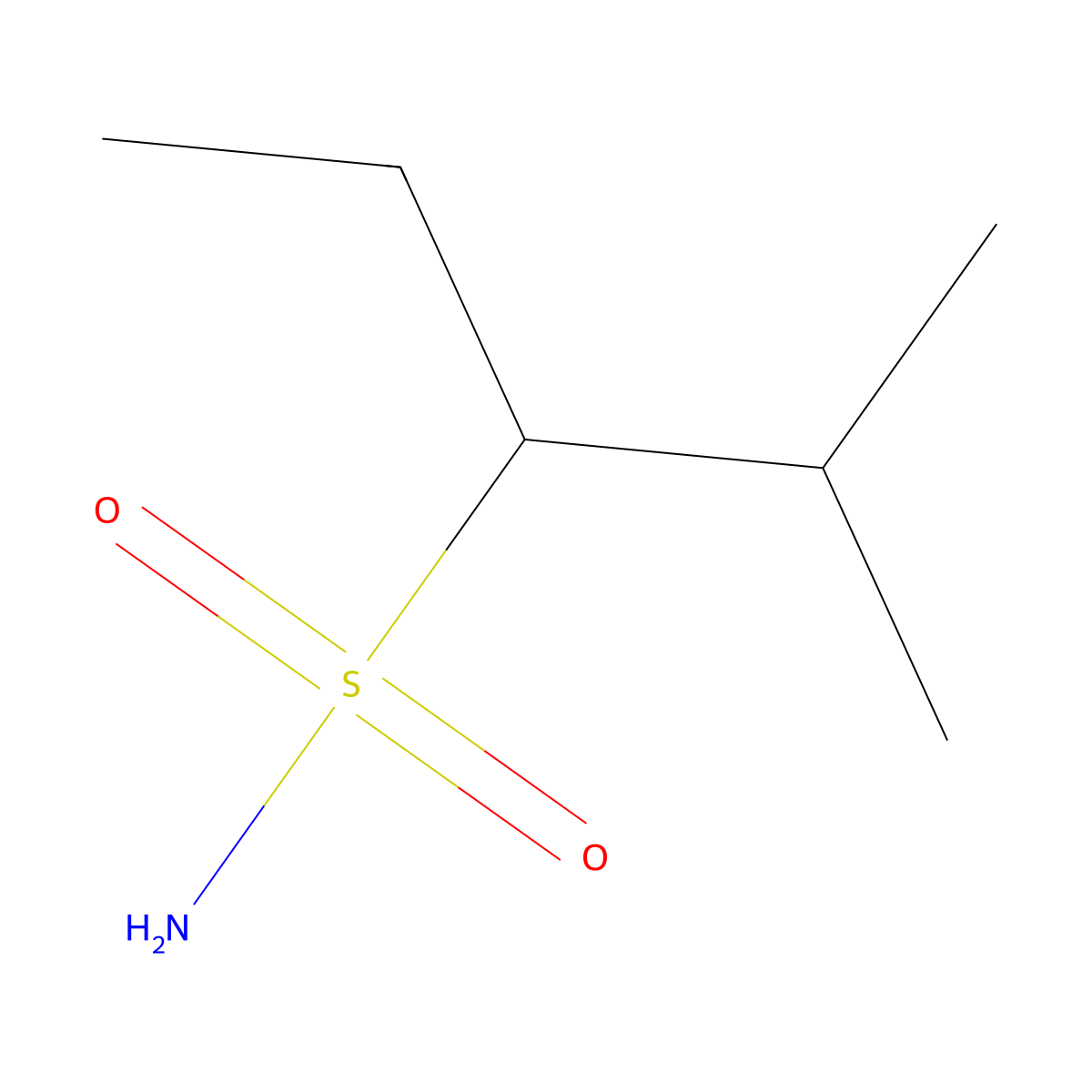 2-Methylpentane-3-sulfonamide molecular structure, CAS 1247155-74-3