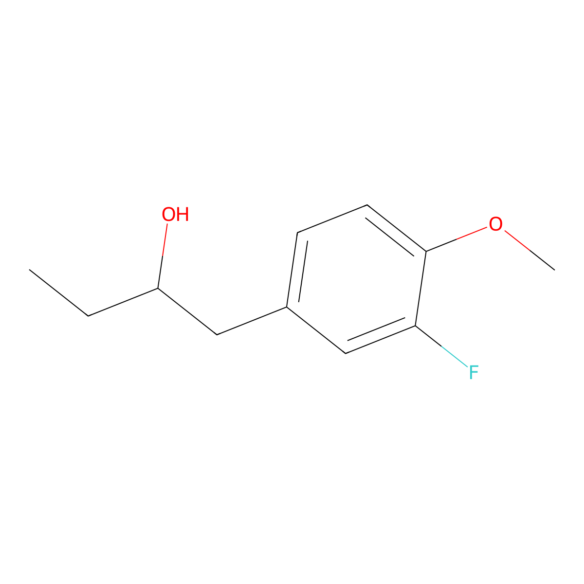 1-(3-Fluoro-4-methoxyphenyl)butan-2-ol molecular structure, CAS 1247155-83-4