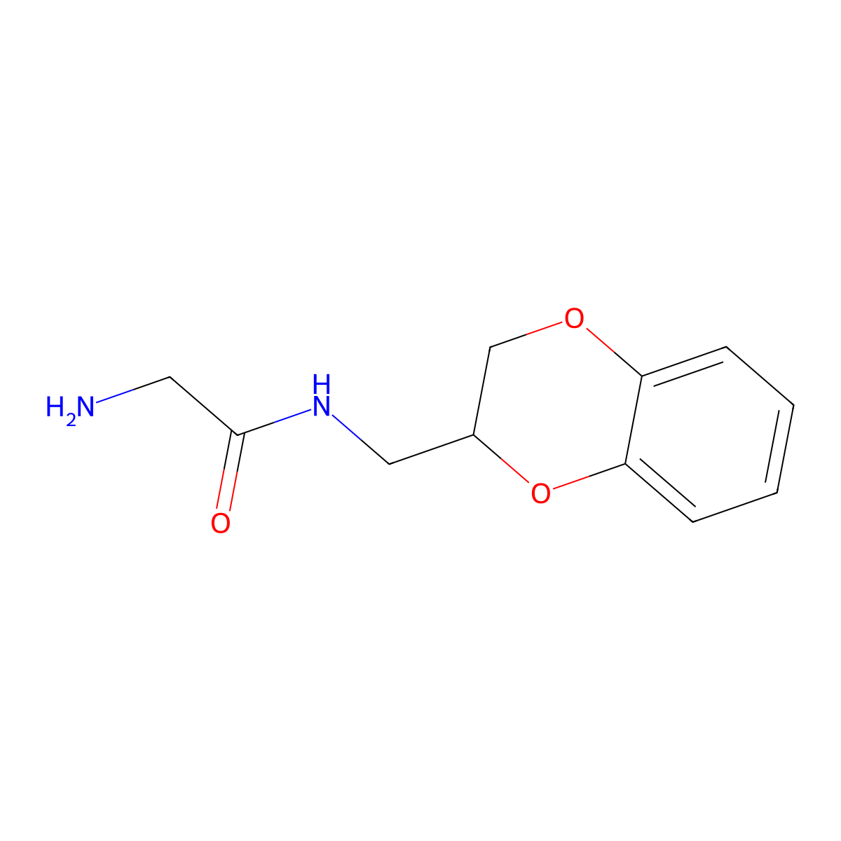 2-Amino-N-(2,3-dihydro-benzo[1,4]dioxin-2-ylmethyl)-acetamide molecular structure, CAS 1247158-03-7