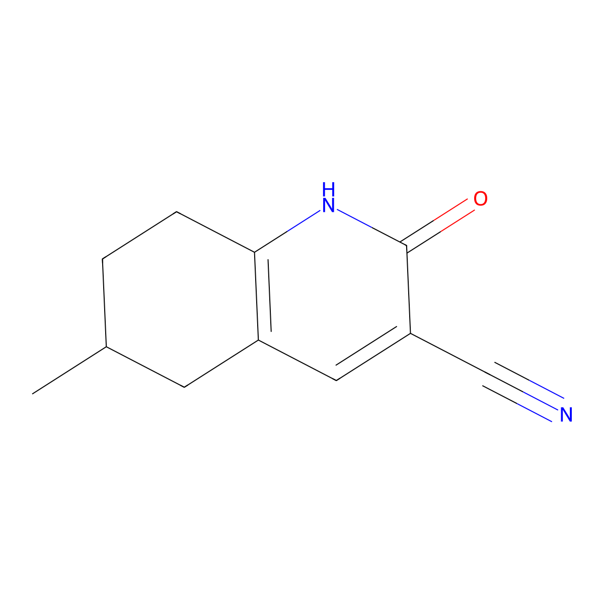 6-Methyl-2-oxo-1,2,5,6,7,8-hexahydroquinoline-3-carbonitrile molecular structure, CAS 1247158-33-3