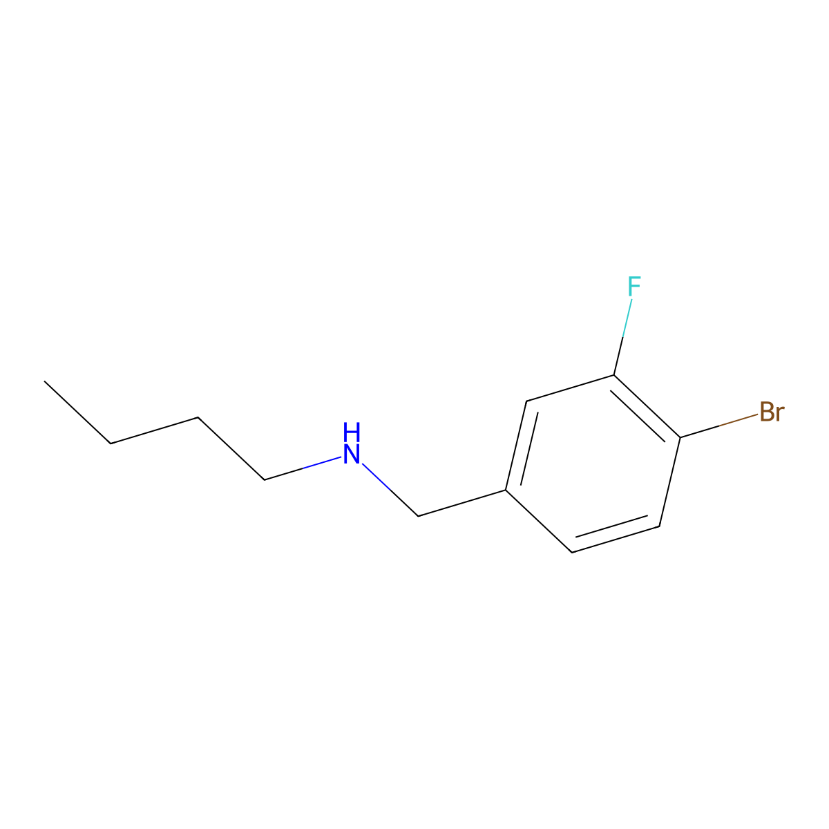 [(4-Bromo-3-fluorophenyl)methyl](butyl)amine molecular structure, CAS 1247161-43-8