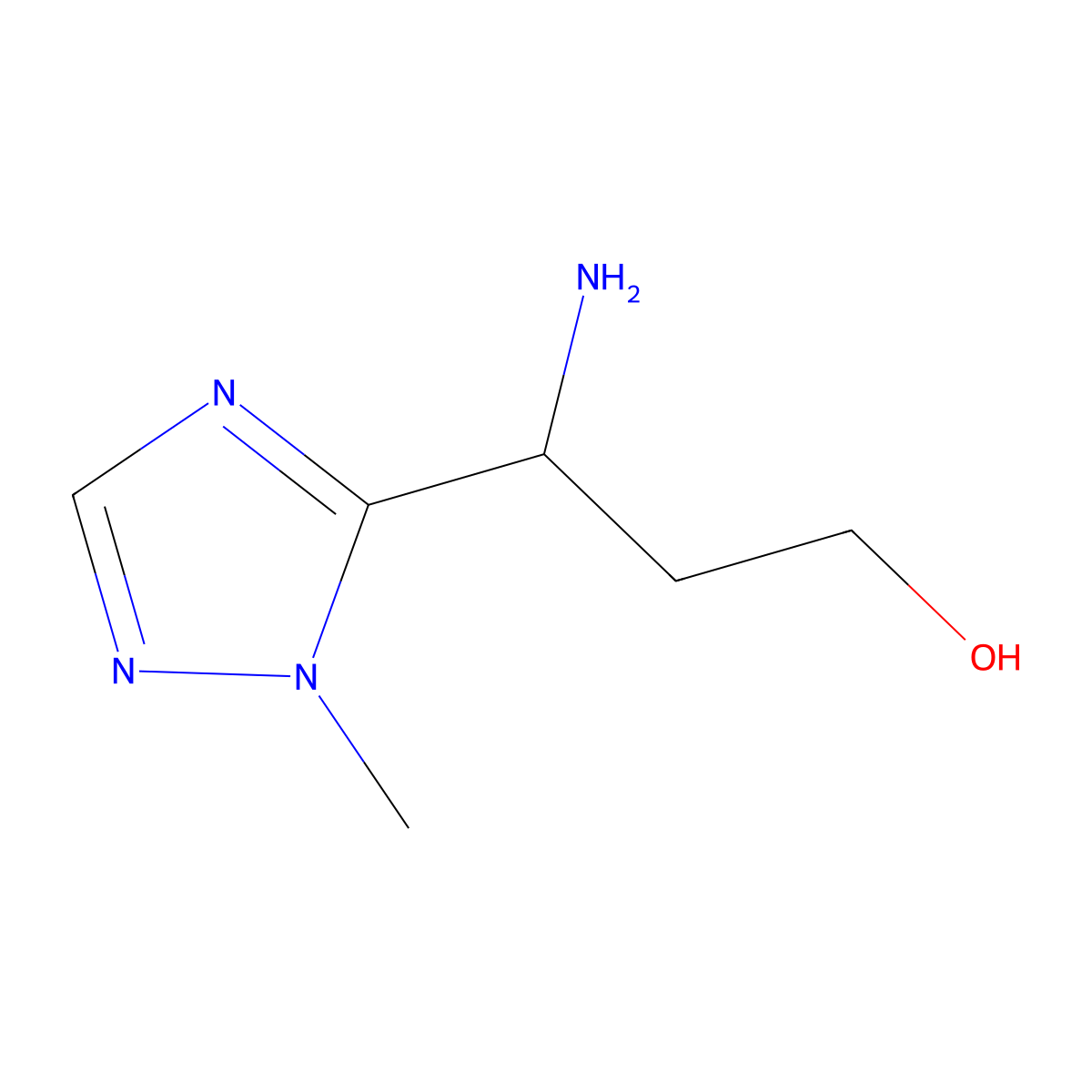 3-Amino-3-(1-methyl-1h-1,2,4-triazol-5-yl)propan-1-ol molecular structure, CAS 1247161-48-3