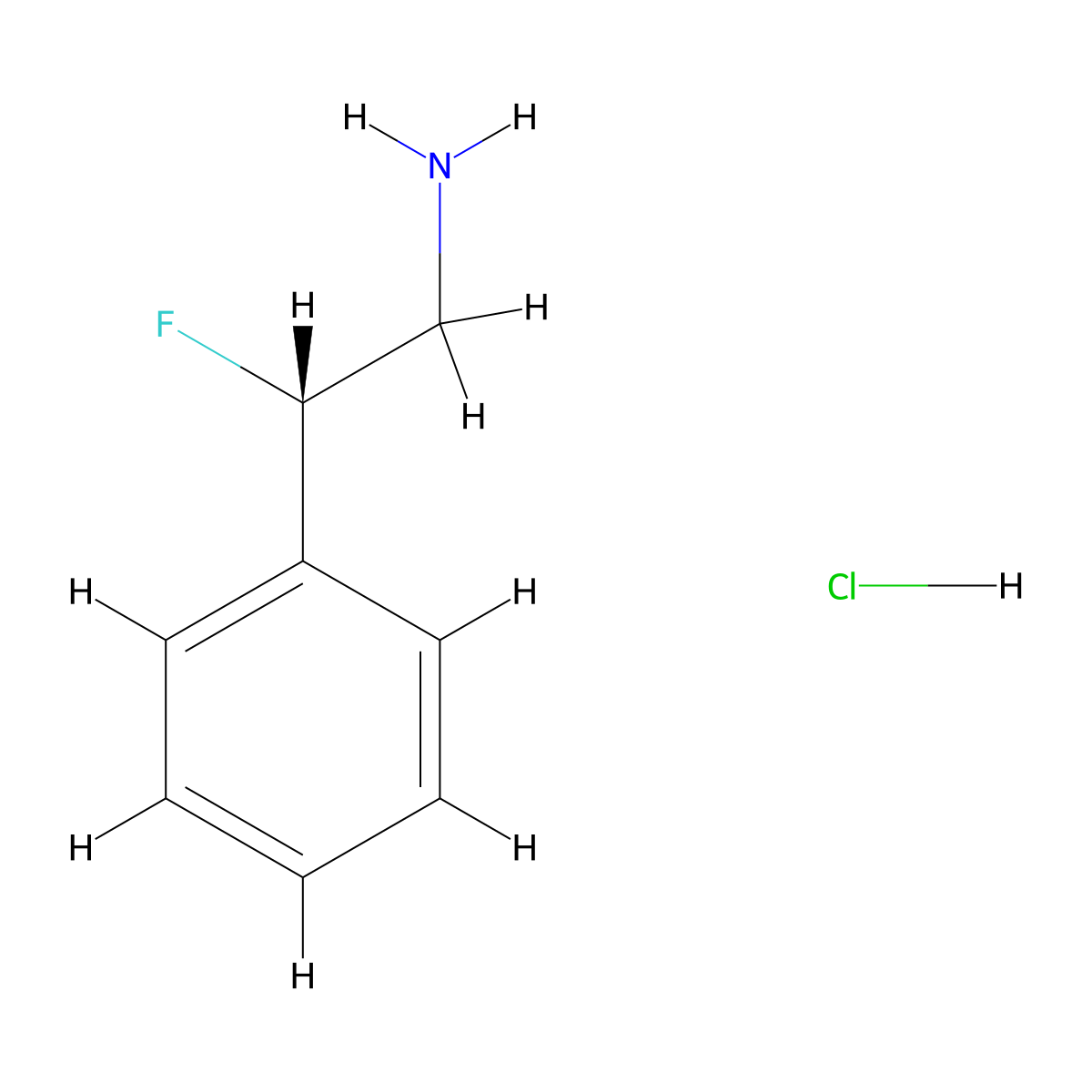 (2S)-2-fluoro-2-phenylethan-1-amine hydrochloride molecular structure, CAS 1247163-72-9