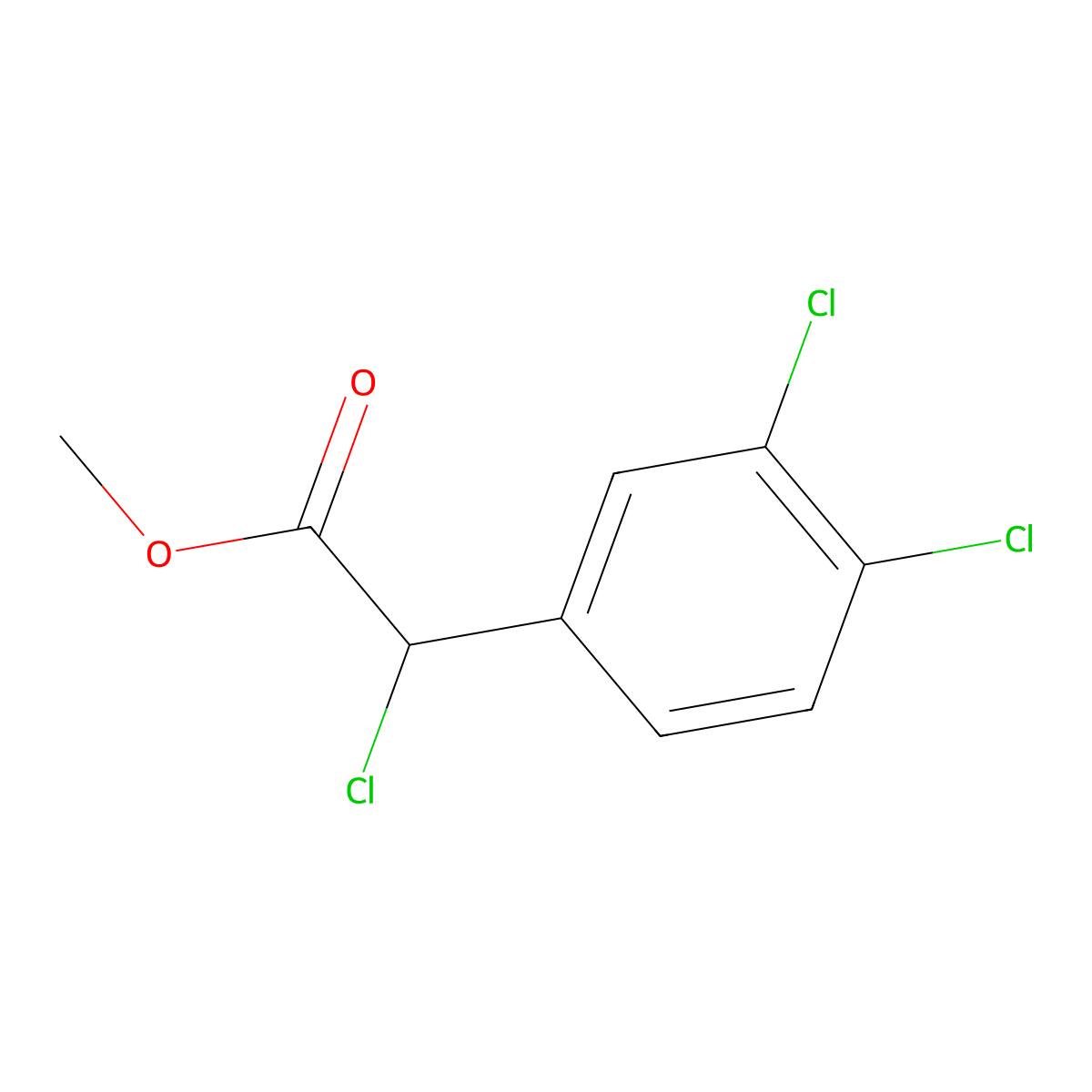 Methyl 2-chloro-2-(3,4-dichlorophenyl)acetate molecular structure, CAS 1247164-66-4