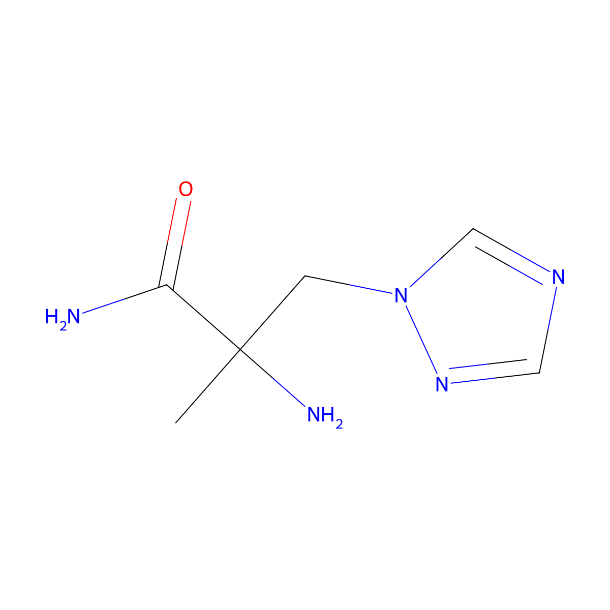 2-Amino-2-methyl-3-(1H-1,2,4-triazol-1-YL)propanamide molecular structure, CAS 1247166-49-9