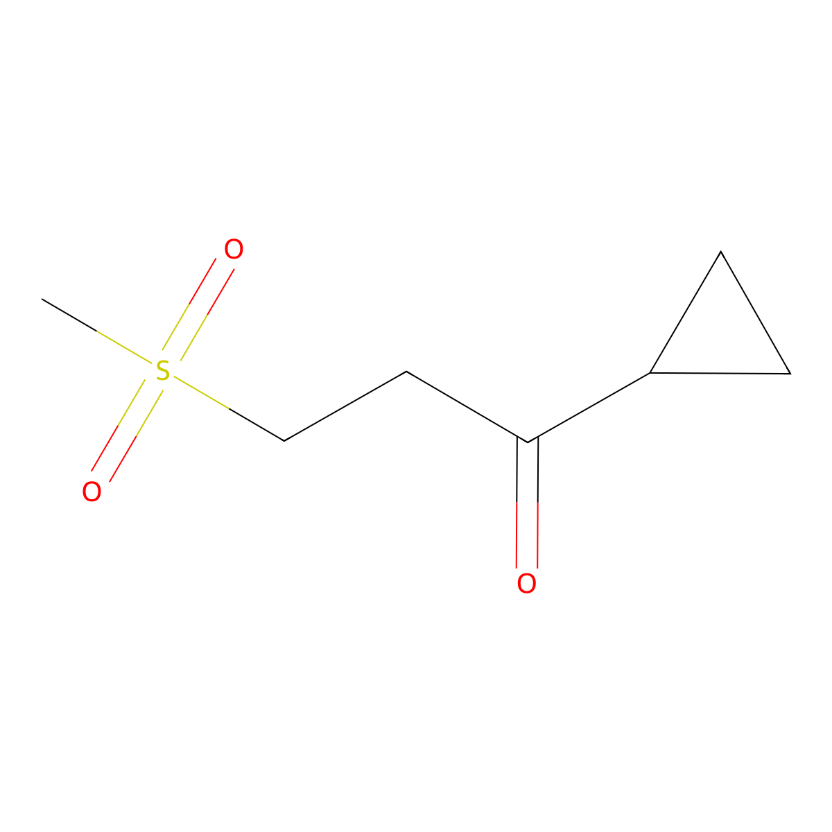 1-Cyclopropyl-3-methanesulfonylpropan-1-one molecular structure, CAS 1247167-73-2