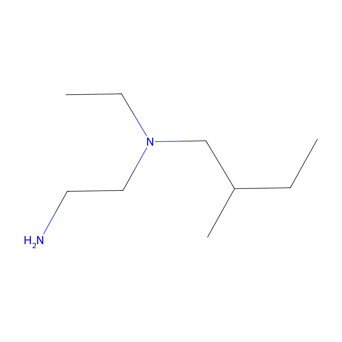 (2-Aminoethyl)(ethyl)(2-methylbutyl)amine molecular structure, CAS 1247167-86-7