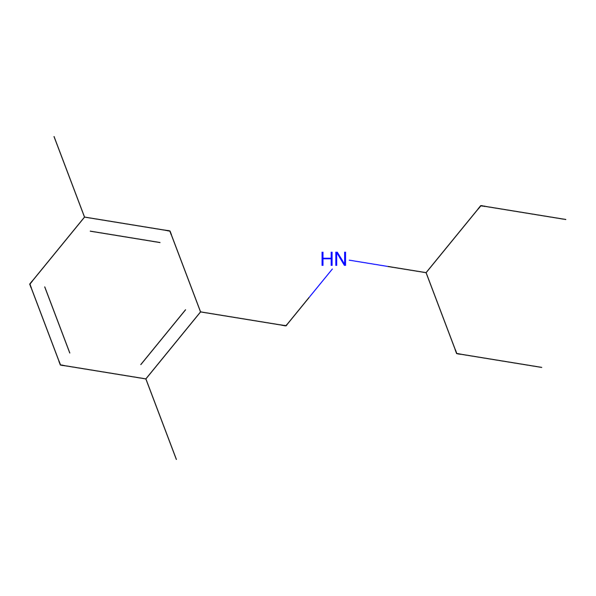 [(2,5-Dimethylphenyl)methyl](pentan-3-yl)amine molecular structure, CAS 1247168-95-1