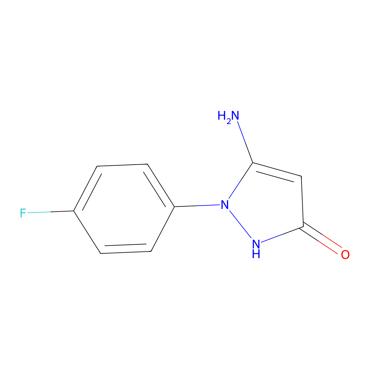 5-amino-1-(4-fluorophenyl)-1H-pyrazol-3-ol molecular structure, CAS 1247169-18-1