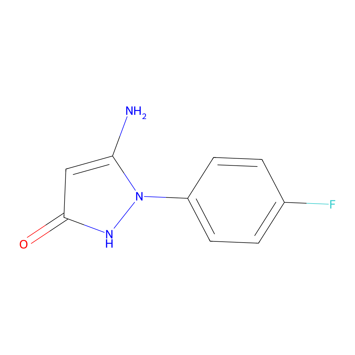 5-amino-1-(4-fluorophenyl)-1H-pyrazol-3-ol molecular structure, CAS 1247169-18-1
