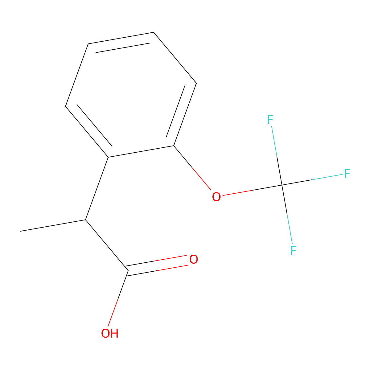 2-(2-(Trifluoromethoxy)phenyl)propanoic acid molecular structure, CAS 1247172-40-2
