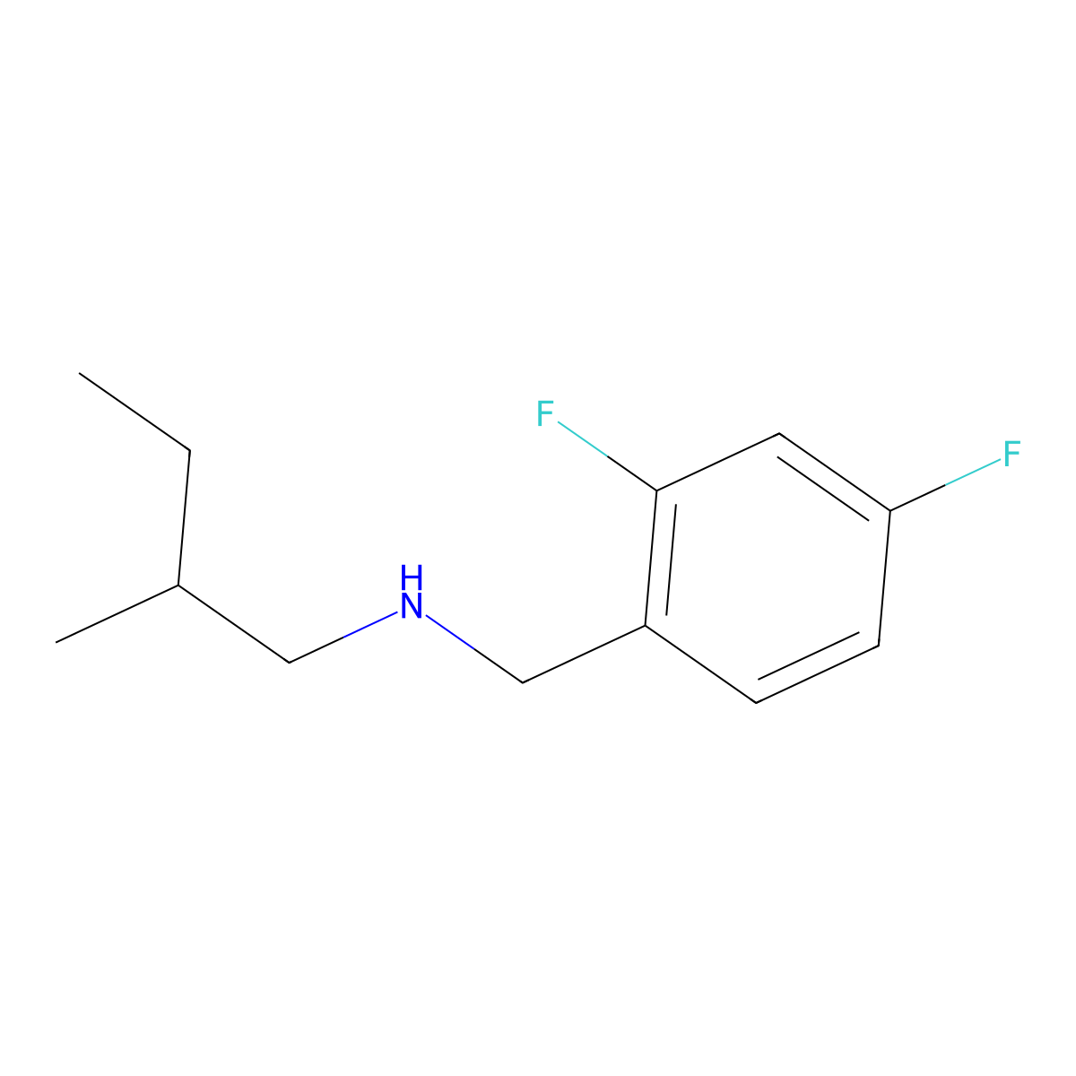 [(2,4-Difluorophenyl)methyl](2-methylbutyl)amine molecular structure, CAS 1247172-88-8