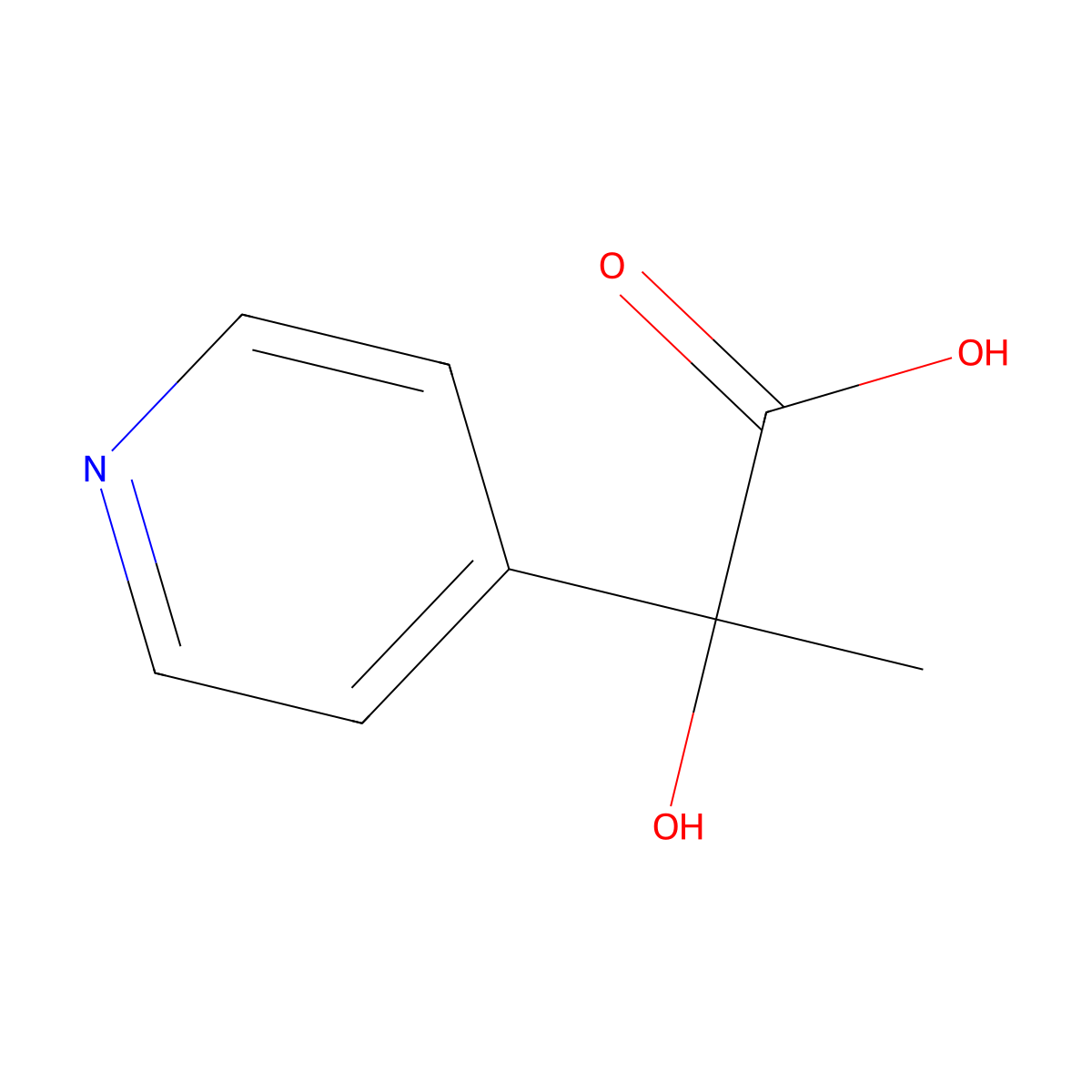 2-Hydroxy-2-(pyridin-4-yl)propanoic acid molecular structure, CAS 1247174-33-9